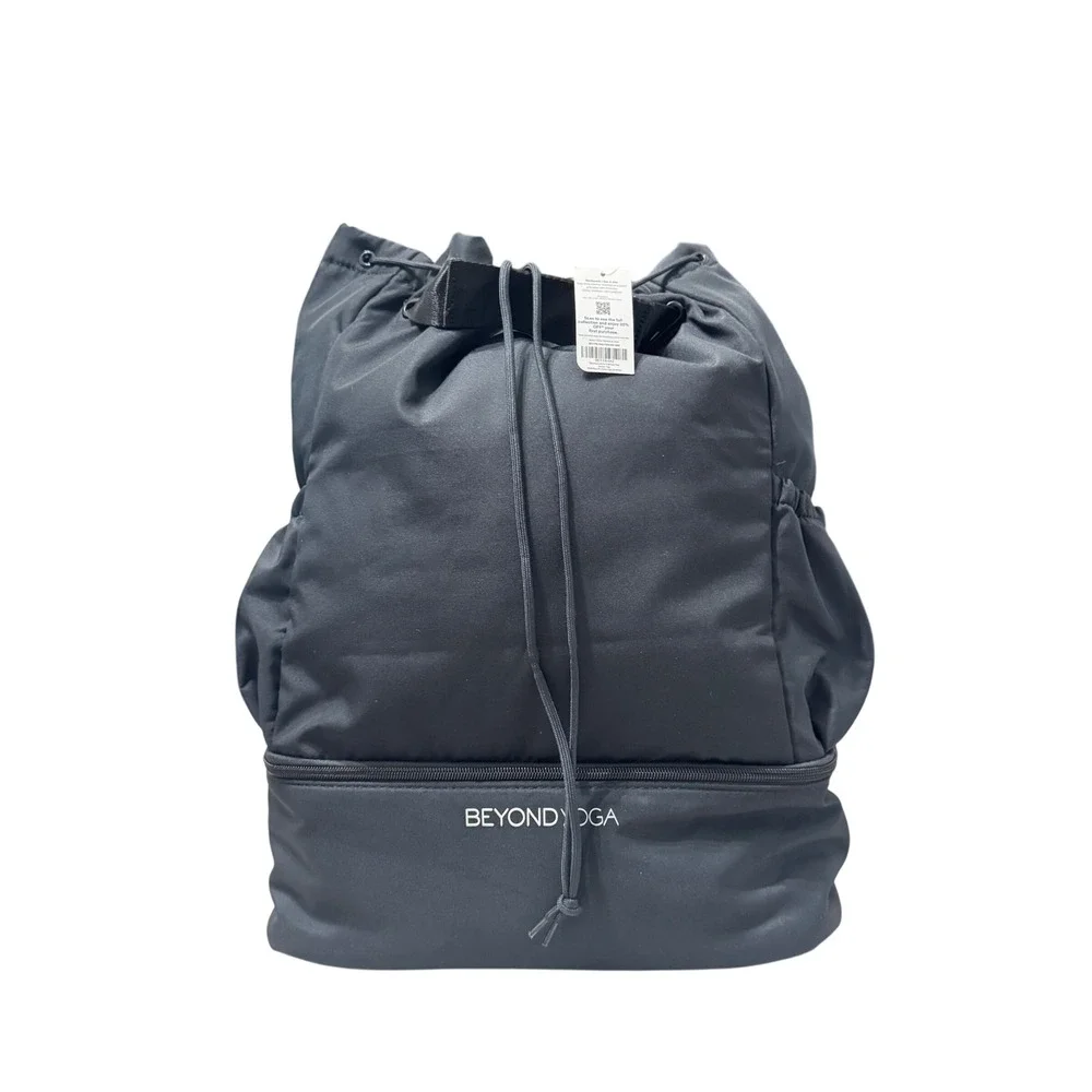 Beyond Yoga Backpack Women OS Black NEW Drawstring Shoe Compartment Athleisure